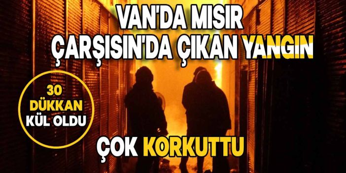 Van'da Mısır Çarşısı'nda Çıkan Yangın: 30 Dükkan Kül Oldu