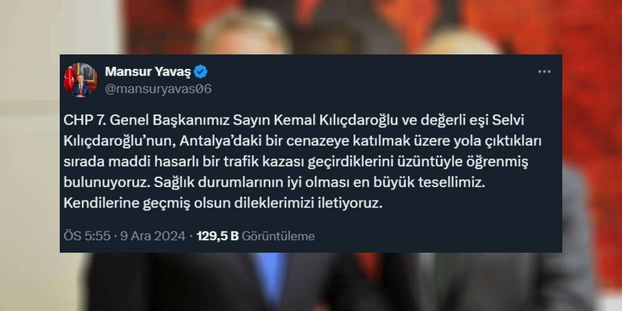 Mansur Yavaş Kemal Kılıçdaroğlu Paylaşımı