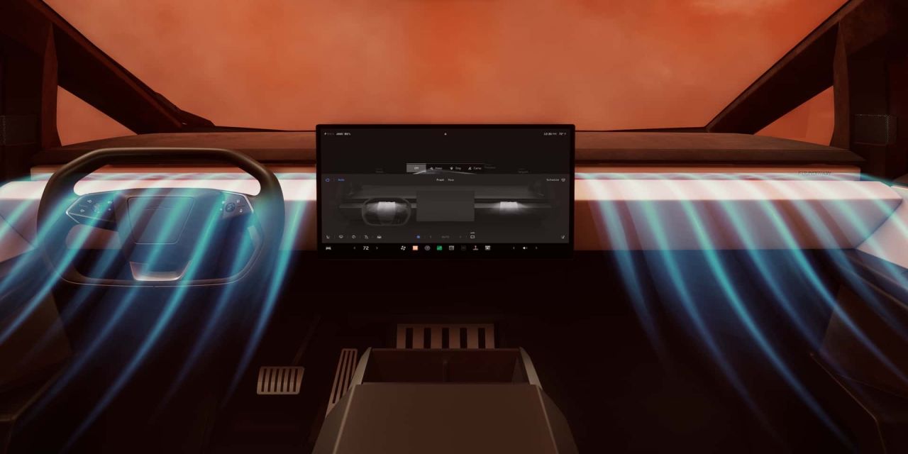 tesla cybertruck interior