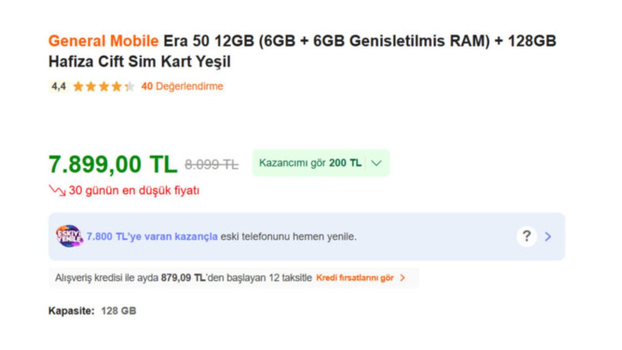 General Mobile Era 50 İndirimli Fiyatı