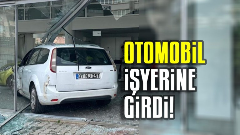 Alanya'da Kaza: Otomobil Kontrolden Çıkıp İş Yerine Girdi