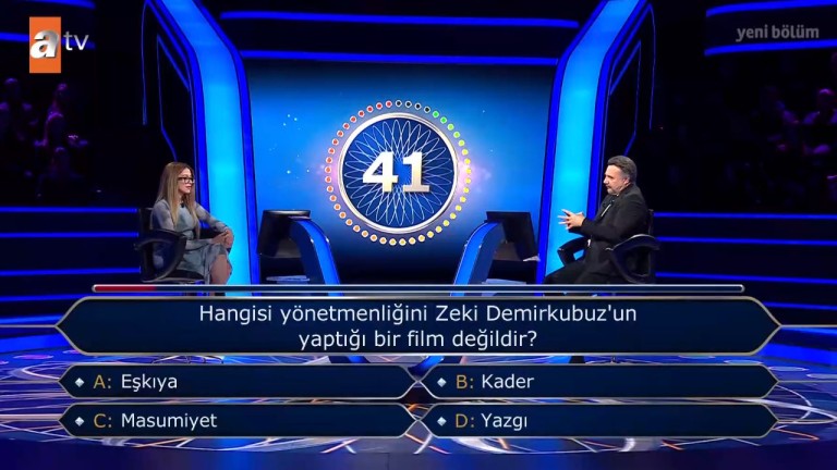 Hangisi Yönetmenliğini Zeki Demirkubuz'un Yaptığı Bir Film Değildir? Kim Milyoner Olmak İster sorusu